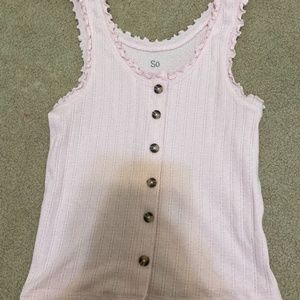 Ribbed Button Up Tank